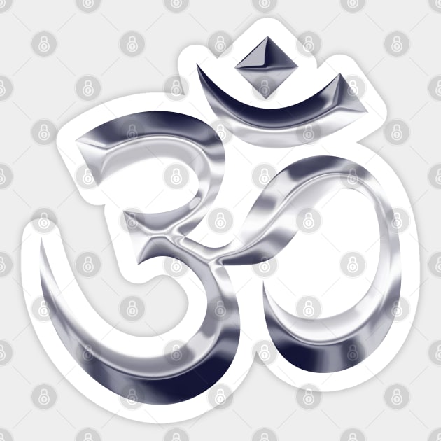 Chromed yoga peace sign Sticker by DrewskiDesignz